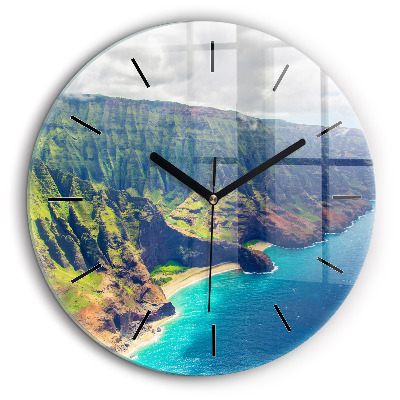 Horloge ronde 60 cm La mer à Hawaï