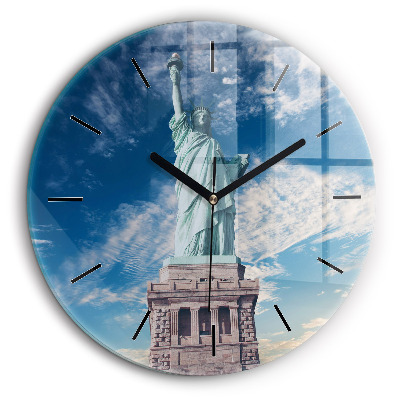 Horloge ronde murale 60 cm Statue de la Liberté à New York