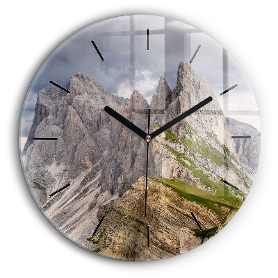 Pendule murale ronde 60 cm Montagnes rocheuses