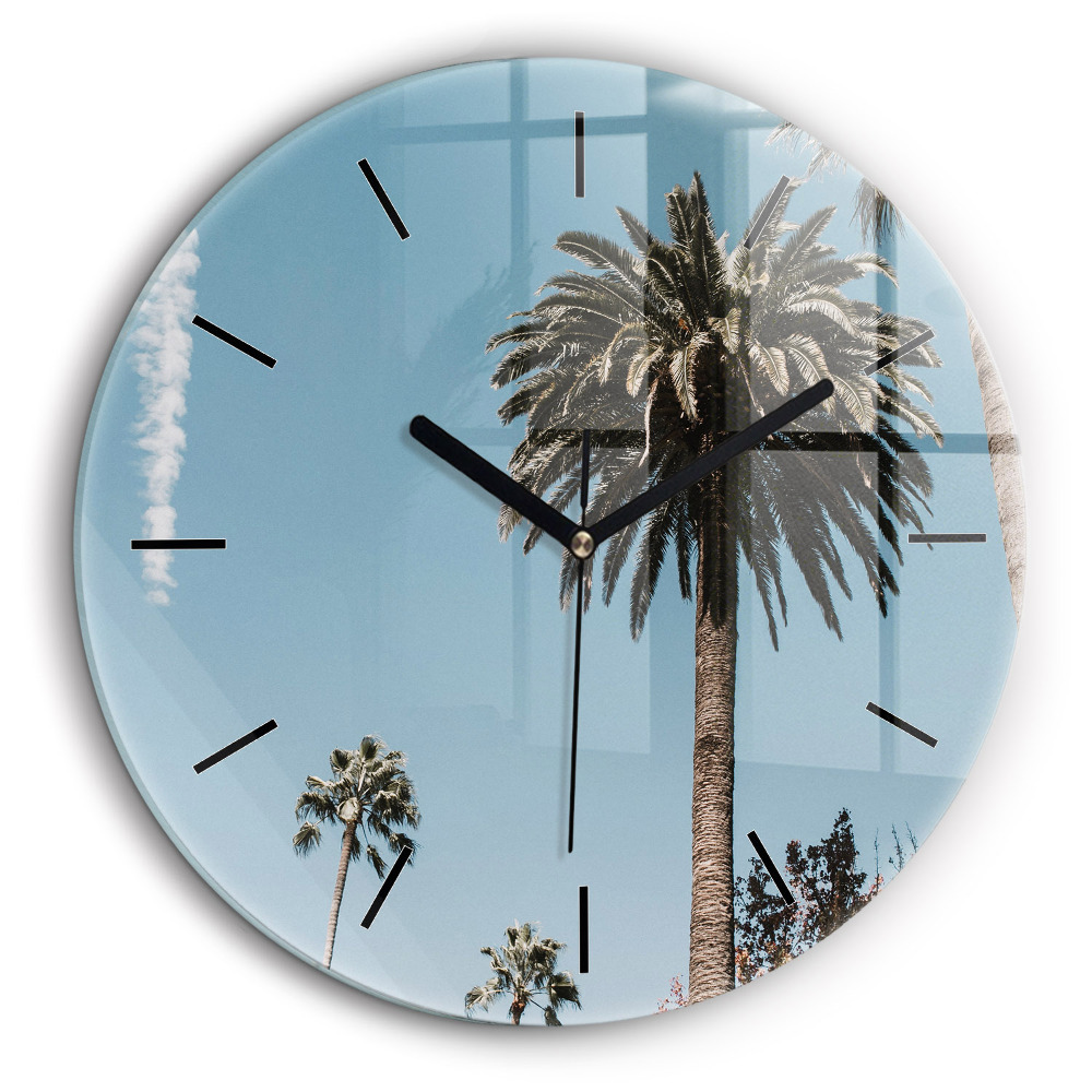 Horloge ronde 60 cm Palmiers à Los Angeles