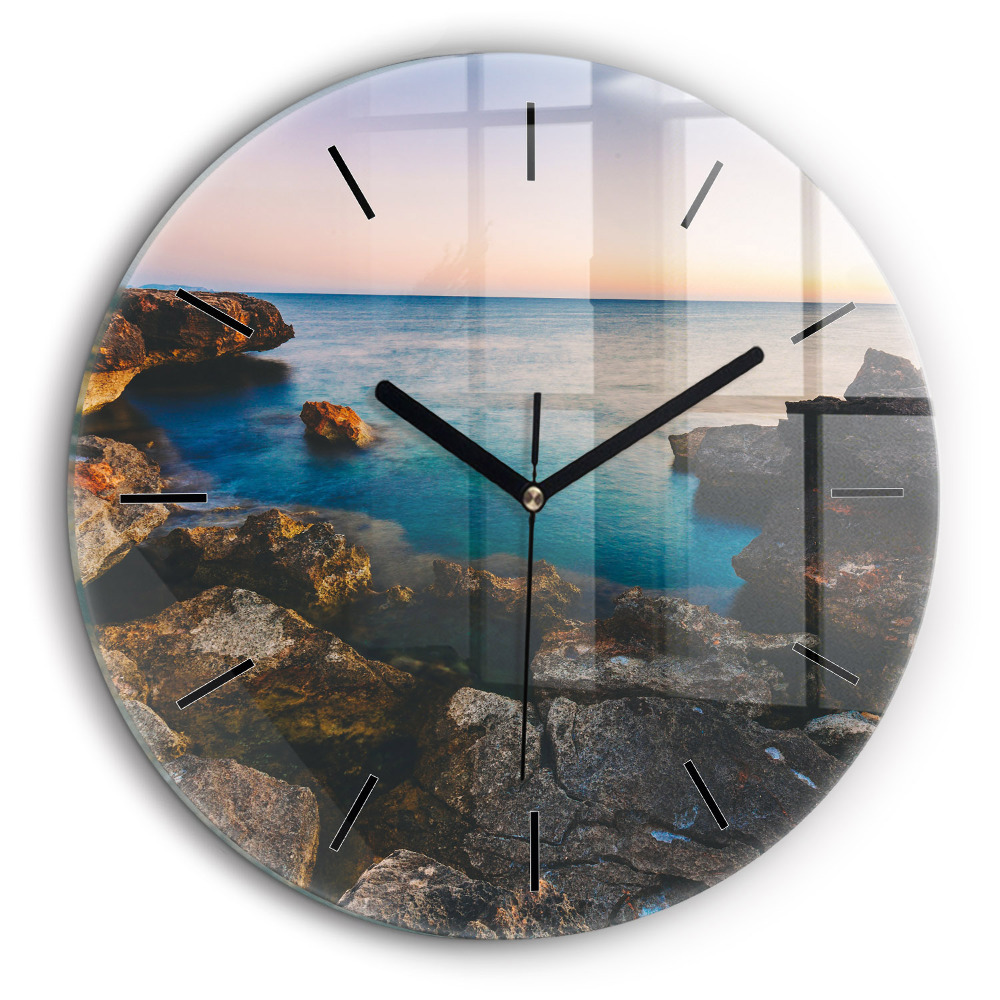 Horloge ronde murale 60 cm Paysage marin