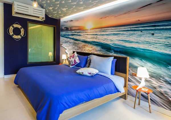 Un paradis tropical à la maison : peintures murales de plage et de mer