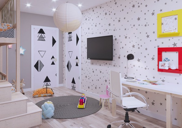 La géométrie dans les intérieurs : du papier peint au carrelage